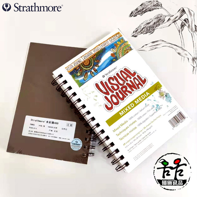 American Strathmore 500 Series artist Sketchbook Painting Creative Book 400  Series Coil Watercolor Notebook drawing supplies